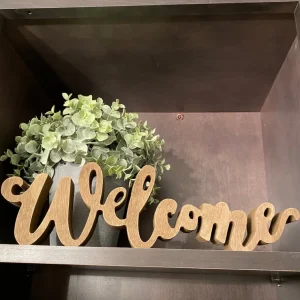 Inspire Me! Home Decor Wooden Script Signs (3 Words) WALL ART & MIRRORS