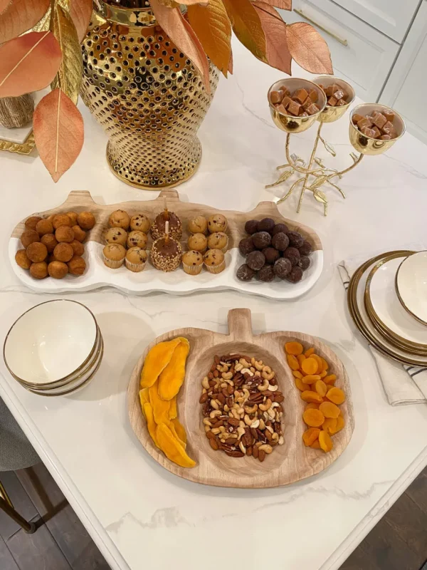Inspire Me! Home Decor Wooden Pumpkin Tray
