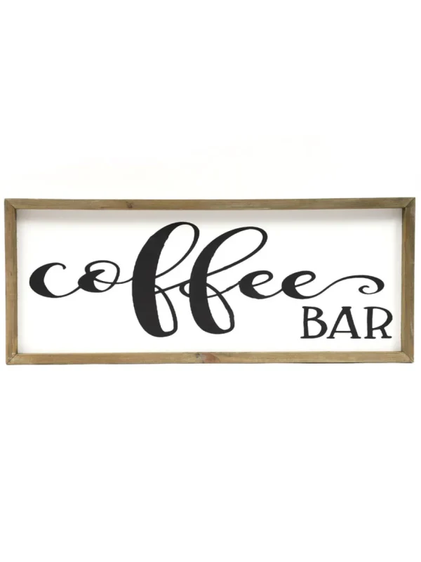 Inspire Me! Home Decor Wooden Coffee Bar Sign
