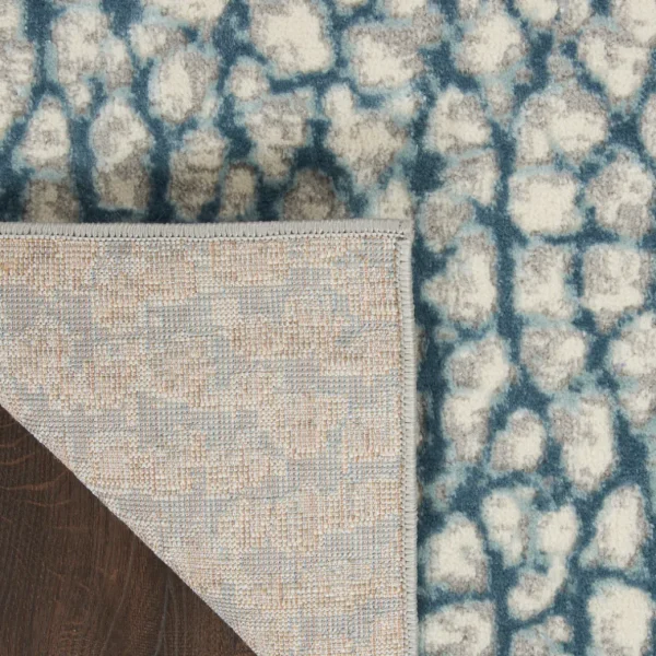 Nourison Inspire Me! Home Decor Joli Area Rug – Ivory/Blue/Grey (3 Sizes) PILLOWS, RUGS, & THROWS