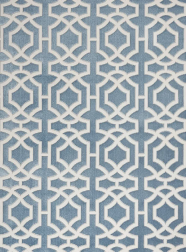 Nourison Joli Area Rug – Blue/White (3 Sizes) PILLOWS, RUGS, & THROWS