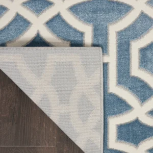 Nourison Joli Area Rug – Blue/White (3 Sizes) PILLOWS, RUGS, & THROWS