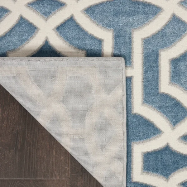 Nourison Joli Area Rug – Blue/White (3 Sizes) PILLOWS, RUGS, & THROWS