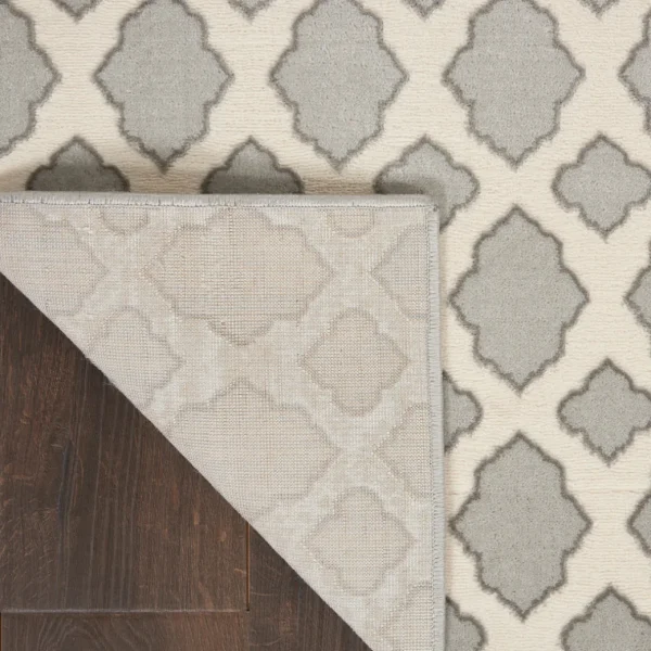 Nourison Joli Area Rug – Grey/Ivory (2 Sizes) PILLOWS, RUGS, & THROWS