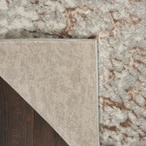 Nourison Metallic Abstract Area Rug Style 2 – Grey/Mocha (4 Sizes) PILLOWS, RUGS, & THROWS