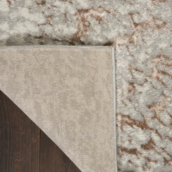 Nourison Metallic Abstract Area Rug Style 2 – Grey/Mocha (4 Sizes) PILLOWS, RUGS, & THROWS