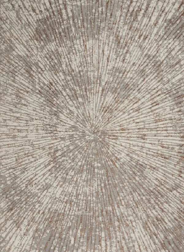 Nourison Metallic Abstract Area Rug Style 1 – Grey/Mocha (4 Sizes)