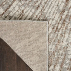 Nourison Metallic Abstract Area Rug Style 1 – Grey/Mocha (4 Sizes)