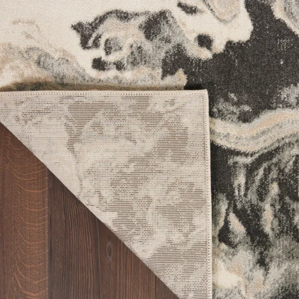 Nourison PILLOWS, RUGS, & THROWS Elegance Area Rug – Charcoal/Grey/Beige (10 Sizes)